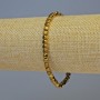 Bransoletka z hematytu w formie sześcianów, kolor ciemnego złota, matowa i błyszcząca, średnica 4×4 mm, długość 18 cm, na elastycznej gumce