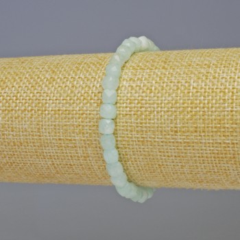 Bransoletka z angelitu, fasetowane kostki, średnica 5×5 mm ±, długość 18 cm ±, elastyczna