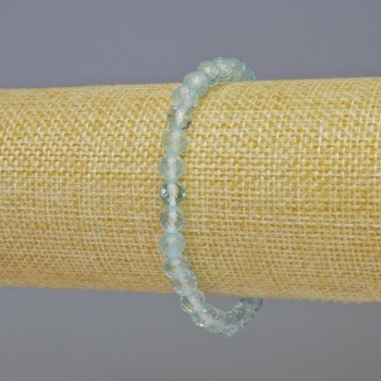 Bransoletka z naturalnym topazem, fasetowana kulka o średnicy 6 mm, długość 18 cm, elastyczna