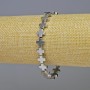 Bransoletka z hematitu „Krzyż” w kolorze srebrzystym, średnica 8×8×3 mm ±, długość 18 cm ±, elastyczna