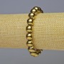 Bransoletka hematyt gładkie kulki, kolor złoty, średnica 10 mm ±, długość 18 cm ±, elastyczna