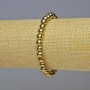 Bransoletka hematyt w złocistym odcieniu, gładkie kuleczki, średnica 6 mm, długość 18 cm, elastyczna nić