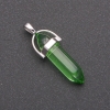 Wisiorek zielony sześciokątny 8x35x41 mm