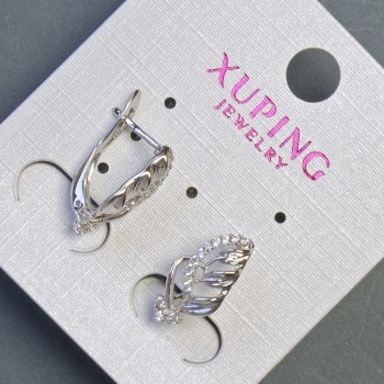 Kolczyki Xuping 16×8 mm rhodiowane