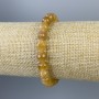 Bransoletka cytrynowa z fasetowanymi kulkami 8 mm+-, długość 18 cm+-, elastyczna