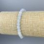 Bransoletka z akwamarynu, fasetowana kulka, średnica 6 mm, długość 18 cm, elastyczna