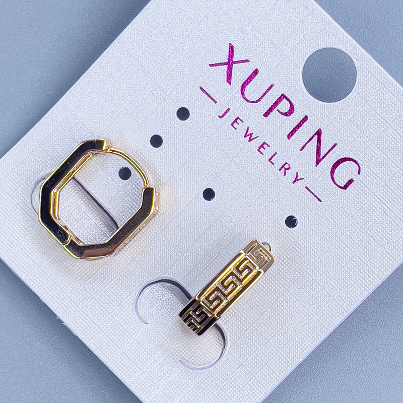Kolczyki Xuping 14×4 mm +/- pozłacane 18K