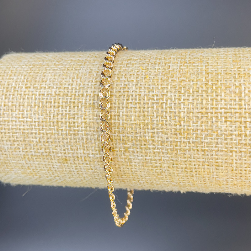 Bransoletka Xuping pozłacana 18K, długość 19 cm, grubość 1,6 mm