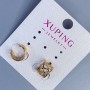 Kaf podwójny Xuping z wzorem 10×8 mm ± Pozłocenie 18K