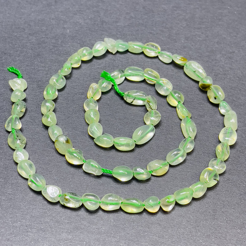 Koraliki Prenit na nici, fasetowane, średnica 7×5 mm, długość 41 cm ±
