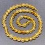 Koraliki cytrynowe na nitce, fasetowane kulki, średnica 6 mm, długość 37 cm