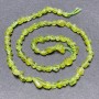 Koraliki z chryzolitu na nitce, fasetowane, średnica 6×4 mm, długość 40 cm