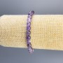 Bransoletka z ametystu, gładkie kulki, średnica 6 mm, długość 18 cm, elastyczna