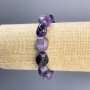 Bransoletka z ametystu fasetowanego, średnica 18×12 mm ±, średnica 12×11 mm ±, długość 18 cm, elastyczna