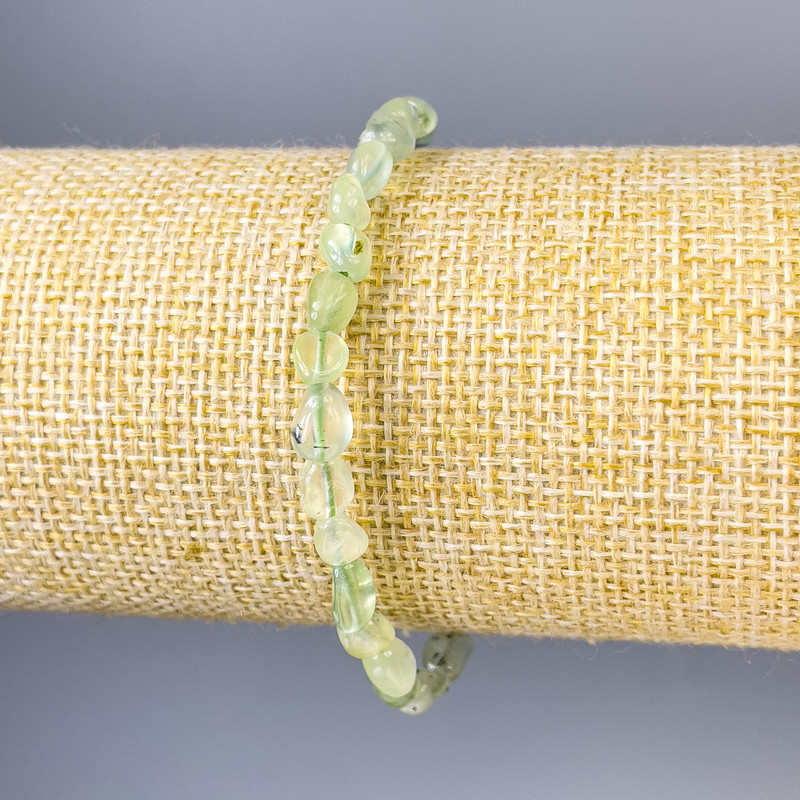 Bransoletka z prenitu fasetowana, 6x5 mm, 18 cm, elastyczna