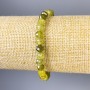 Bransoletka z grosularu (zielony granat) fasetowane kuleczki, średnica 6 mm, długość 18 cm, na elastycznej bazie