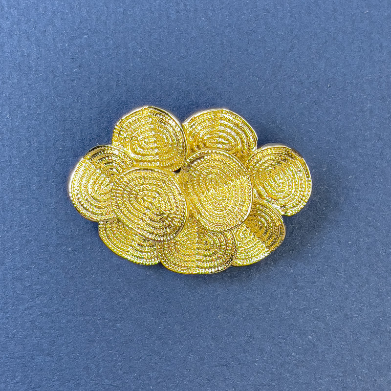 Broszka Akcent z metalem złocistym 26×34 mm+