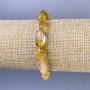 Bransoletka z naturalnego cytrynu fasetowana, średnica 10-14×6-8 mm, długość 18 cm, elastyczna