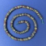 Koraliki z naturalnego kamienia – jaspis Krew smoka rondel 6×2 mm, na nitce, długość 39 cm+