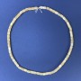 Koraliki z naturalnego beżowego perłowego beżu, cylindryczne 6×5 mm ± na nitce, długość 40 cm+