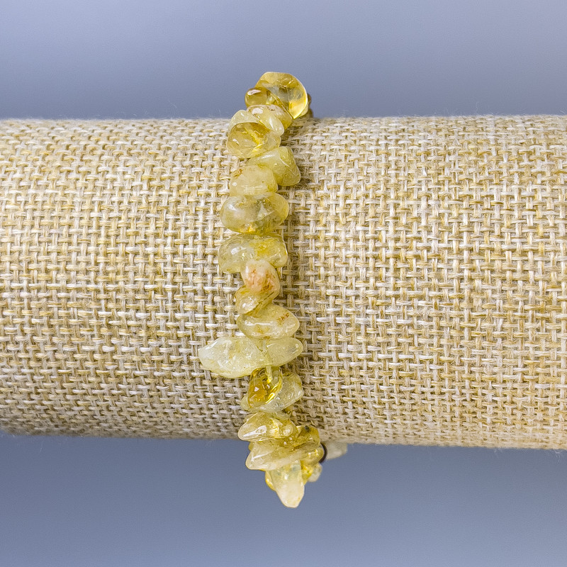 Bransoletka z cytryną w drobinkach, średnica 6×3 mm, długość 18 cm, elastyczna