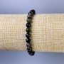 Bransoletka z słonecznego obsydianu, fasetowane kuleczki, średnica 6 mm, długość 18 cm, elastyczna