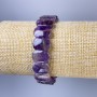 Bransoletka z ametystu – ogniwo, średnica 14×10 mm, długość 18 cm, elastyczna