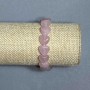 Bransoletka z różowego kwarcu w kształcie serca, średnica około 12x12 mm, długość 18 cm +/- elastyczna