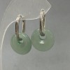 Kolczyki z nefrytu w kształcie obrączek, średnica ok. 18 mm, długość 31 mm ±