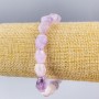 Bransoletka z naturalnego ametystu, fasetowany kamień o średnicy 10×12 mm, długość 18 cm, elastyczna