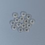 Koralik-wkładka w kolorze srebra, średnica 4×1 mm ± otwór, średnica 1 mm ± opakowanie 22 szt.