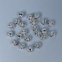 Koralik-wkładka w kolorze srebra, średnica 5×5 mm ± otwór 1 mm ± opakowanie 20 g (~50 szt.)