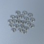 Koralik-wstawka w kolorze srebrnym, metalowy kolor srebra, średnica 6×2,5 mm, otwór 2,5 mm, pakowanie 20 g (~80 szt.)