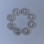 Koralik-wkładka, kolor metalu: srebrny, średnica 7×2 mm, otwór około 2 mm, opakowanie 20 g (~50 szt.)