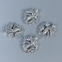Zawieszka Smok, kolor metalu: srebrny, wymiary 21×17×7 mm ± otwór, średnica 1,2 mm ± opakowanie 4 szt.