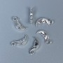 Zawieszka „Księżyc” w kolorze srebra, wymiary 13×6×3 mm ± otwór 1,5 mm ± opakowanie 20 g (~40 szt.)