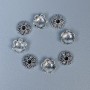 Czapeczka do koralików, kolor metalu: srebrny, średnica 7×1 mm, otwór 2 mm, opakowanie 20 g (~80 szt.)