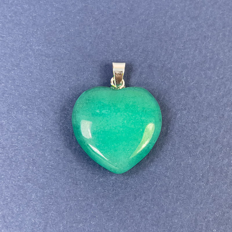 Wisiorek Serce z tonowanym chryzoprazem 20×20×6×30 mm+