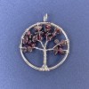 Wisiorek Drzewo życia z granatem – naturalny kamień 31×36 mm+