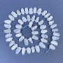 Koraliki agatowe błękitne fasetowane z biserem, 6×12 mm +/- na nitce, długość 40 cm+