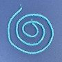 Koraliki turkusowe – kwadratowy rondel, 2,5×1 mm, na nici, długość 39 cm