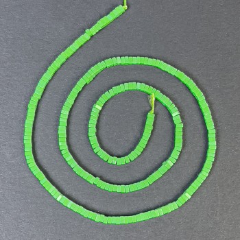 Koraliki z variscytu w kształcie kwadratowego rondela, 2,5×1 mm, na nitce, długość 39 cm