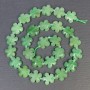 Koraliki z nefrytu w kształcie kwiatu, średnica 15×6 mm ± otwór, średnica 1 mm ± koraliki, średnica 3 mm, długość 41 cm+