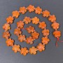 Koraliki z czerwonego jaspisu, kwiat, naturalny kamień, średnica 15×6 mm, otwór około 1 mm, koraliki 3 mm, długość 41 cm