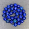 Lazurytowe koraliki w kulek gładkich, średnica około 12 mm, otwór 1 mm+, długość 39 cm+