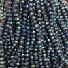 Koraliki z czeskiego kryształu niebieskie, fasetowane w kształcie rondeli, średnica 8×6 mm, długość 40 cm