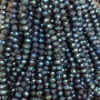 Koraliki z czeskiego kryształu niebieskie, fasetowane w kształcie rondeli, średnica 8×6 mm, długość 40 cm