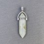 Wisiorek z labradodytu w formie sześciokątnego kryształu, kula 8×31×41 mm+