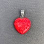 Wisiorek Serce z koralu (sztuczny) 20×20 mm+