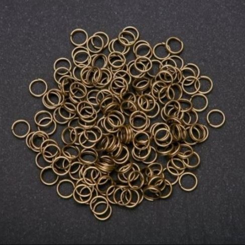 Pierścień łączący, średnica 4 mm, kolor brązowy, opakowanie 25 g